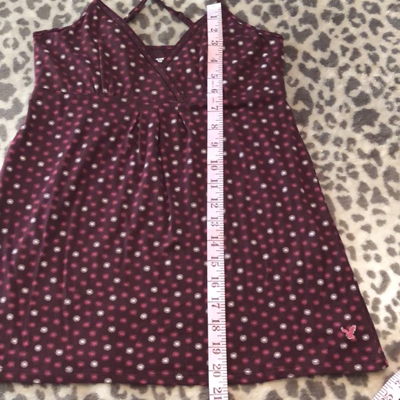 American Eagle Babydoll Cami Tank Top in Burgundy Size Medium - Picture 13 of 15